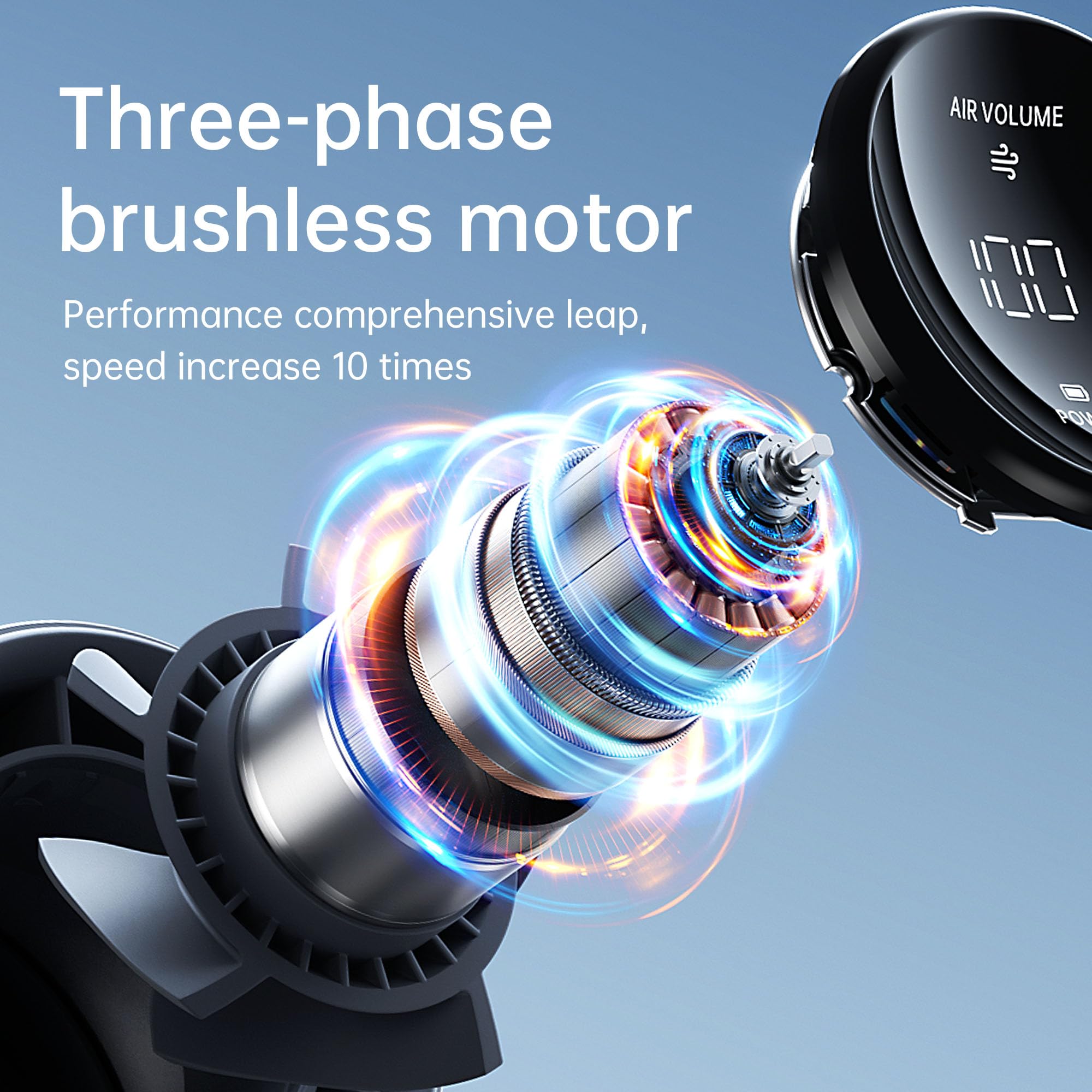 JISULIFE Pro1S 9700 RPM turbine delivers strong airflow for hot days.