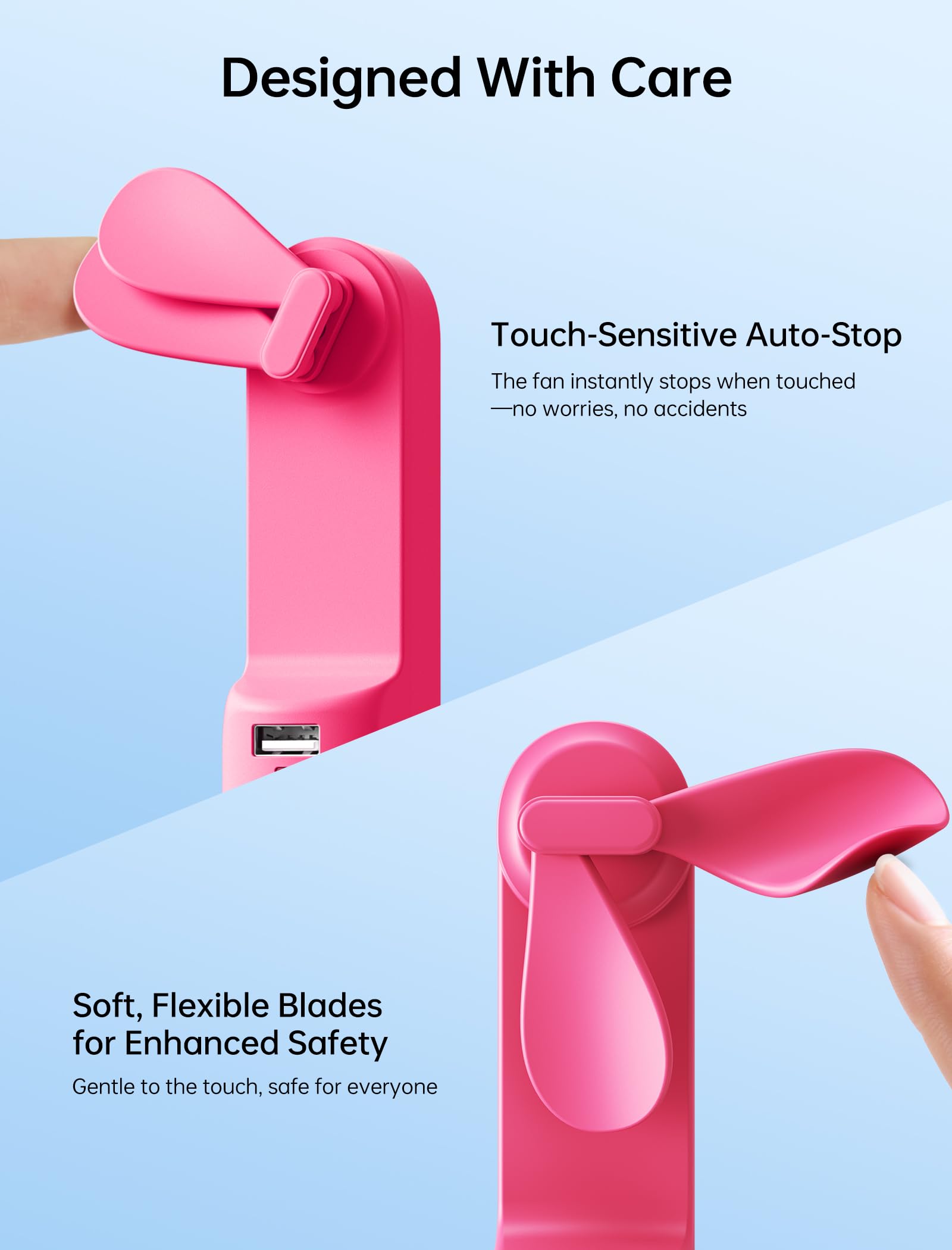JISULIFE travel companion, slips into bags for hot days on the road
