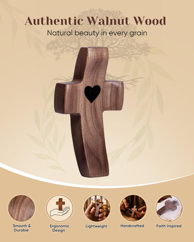 JIUKONG cross heart finish highlights natural wood and smooth touch