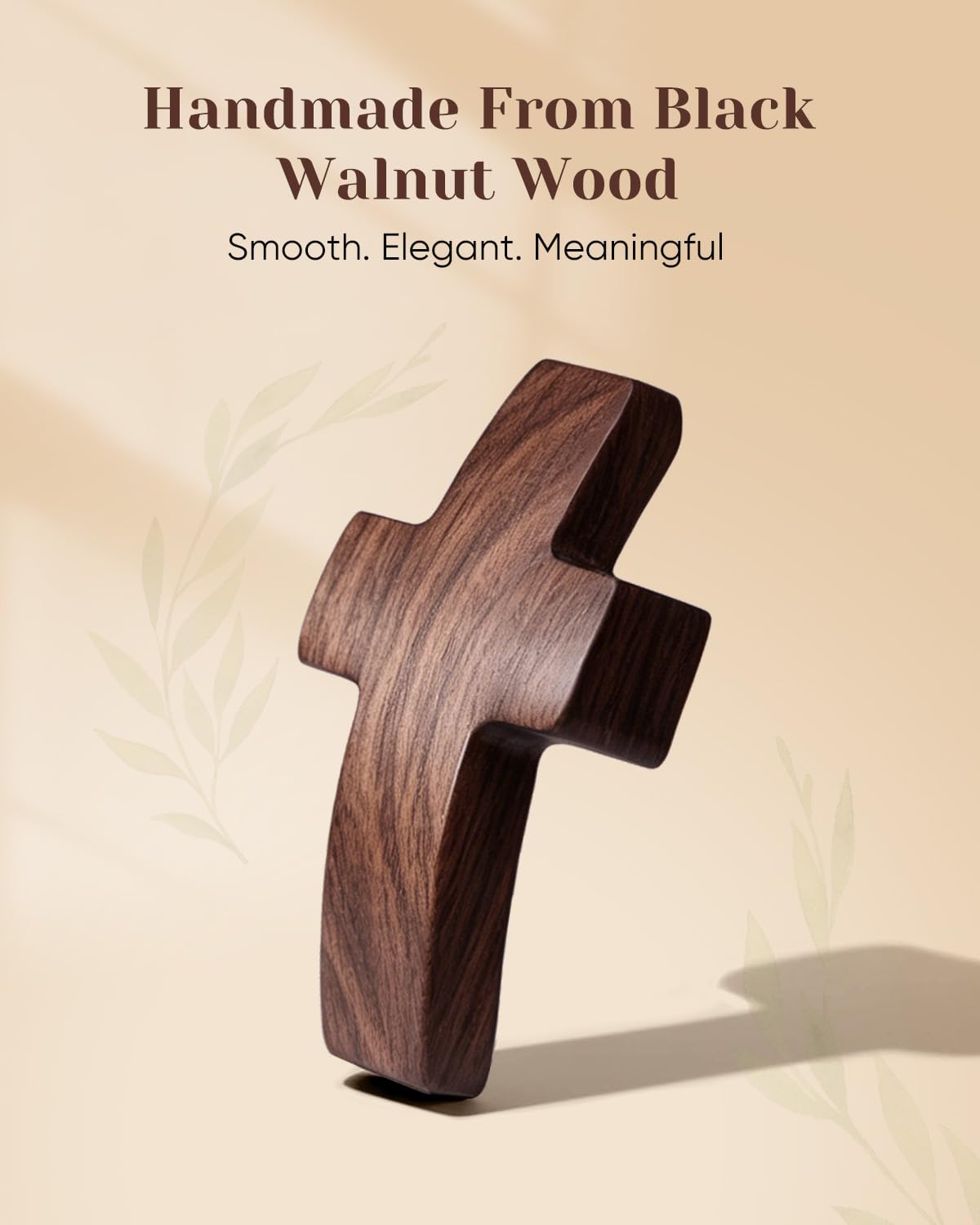 JIUKONG wood pocket size cross for discreet handheld use