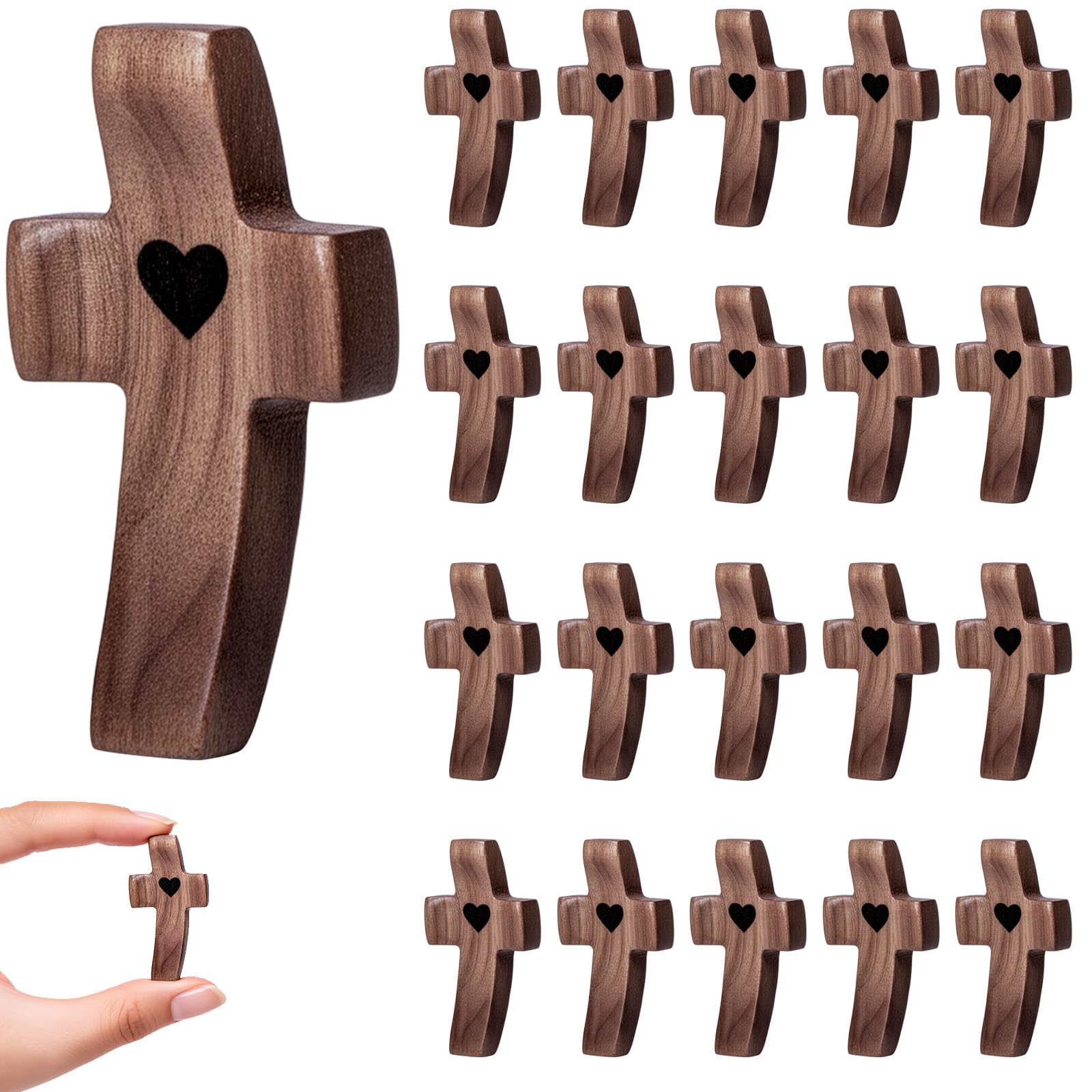 JIUKONG wooden cross fidget in hand offers a portable focus during daily prayers.