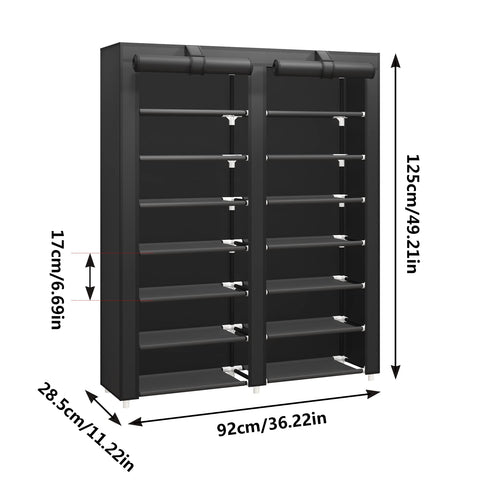 JIUYOTREE sturdy metal frame for durable daily shoe storage.