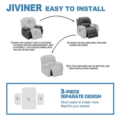 JIVINER recliner cover machine washable for easy care