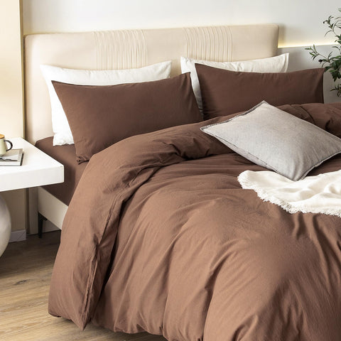 JIYUAN 3-piece queen set shows duvet cover and two pillowcases.