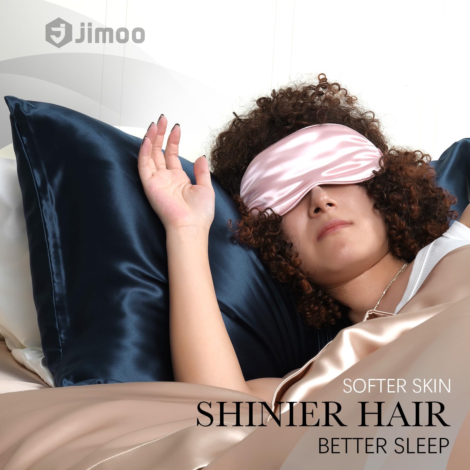 JJIMOO silk pillowcase standard 20x26 fits standard pillow.