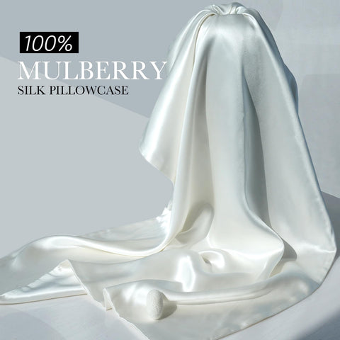J JIMOO ivory pillowcase highlighting hydration-friendly surface for night use