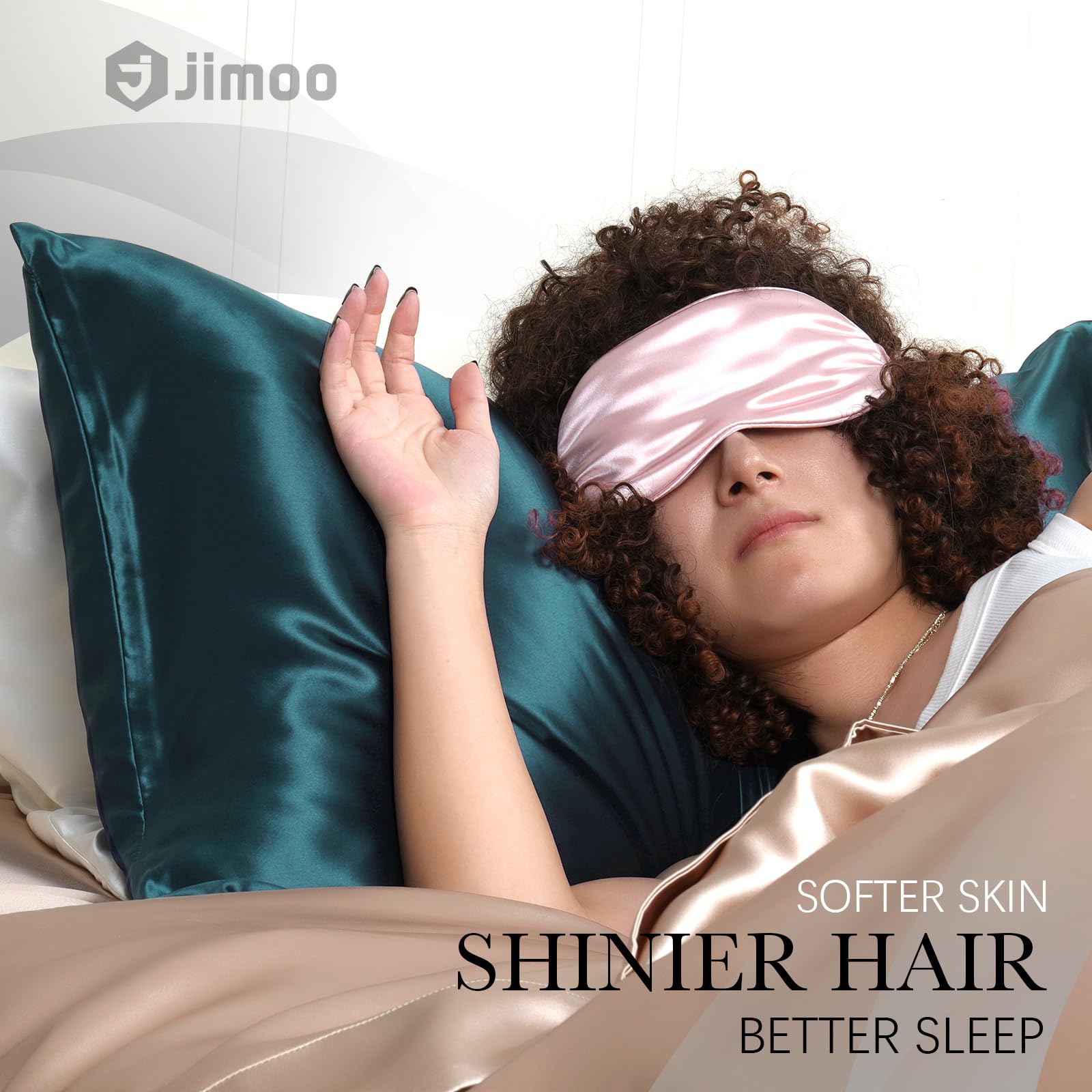 JJIMOO silk pillowcase temperature-regulation feature helps maintain comfortable warmth.
