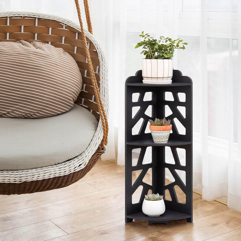 J JINXIAMU space-saving corner shelf for living room or balcony.