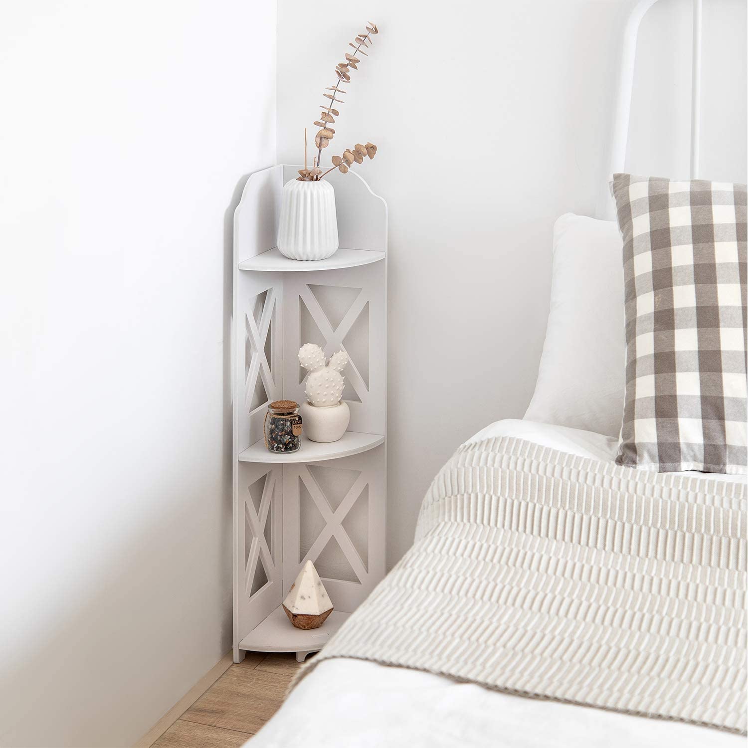 J Jinxiamu corner shelf between wall and toilet for paper storage
