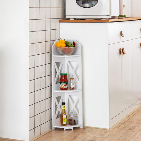 J Jinxiamu corner shelf stand suitable for kitchen organization