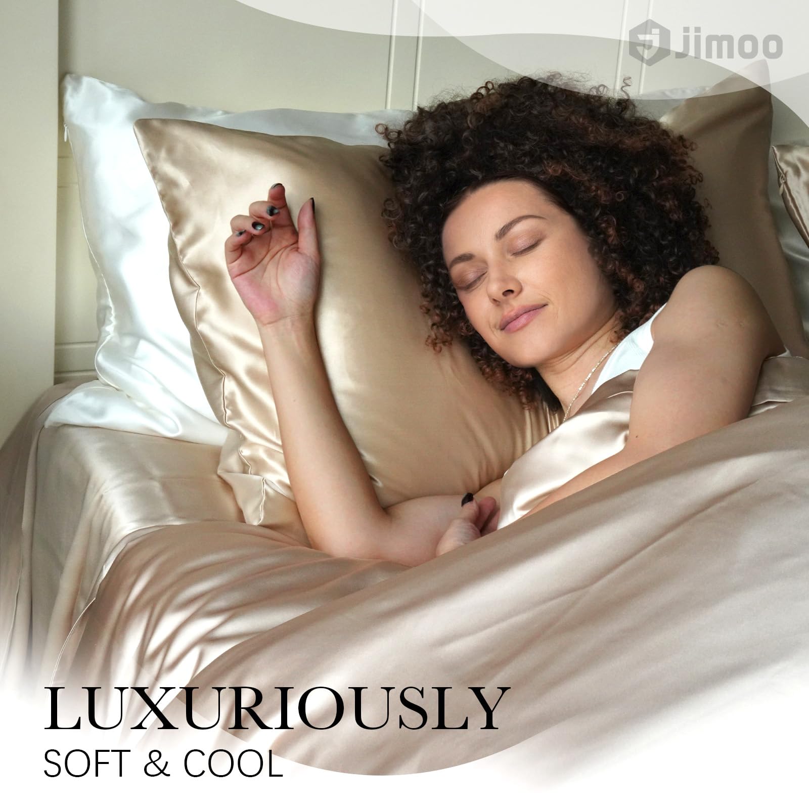 J JIMOO packaged silk pillowcase box suitable for gifting