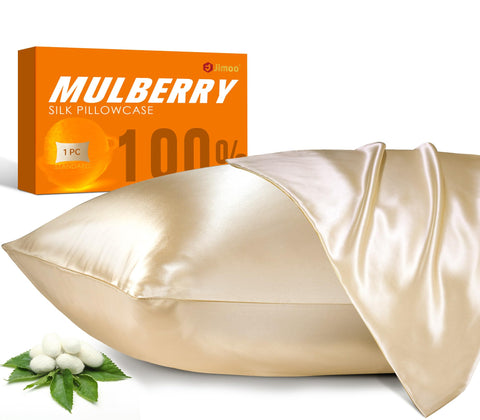 J JIMOO silk pillowcase closeup texture for skin comfort