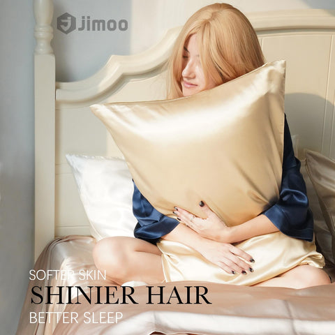 J JIMOO silk pillowcase friction benefit supports healthier hair