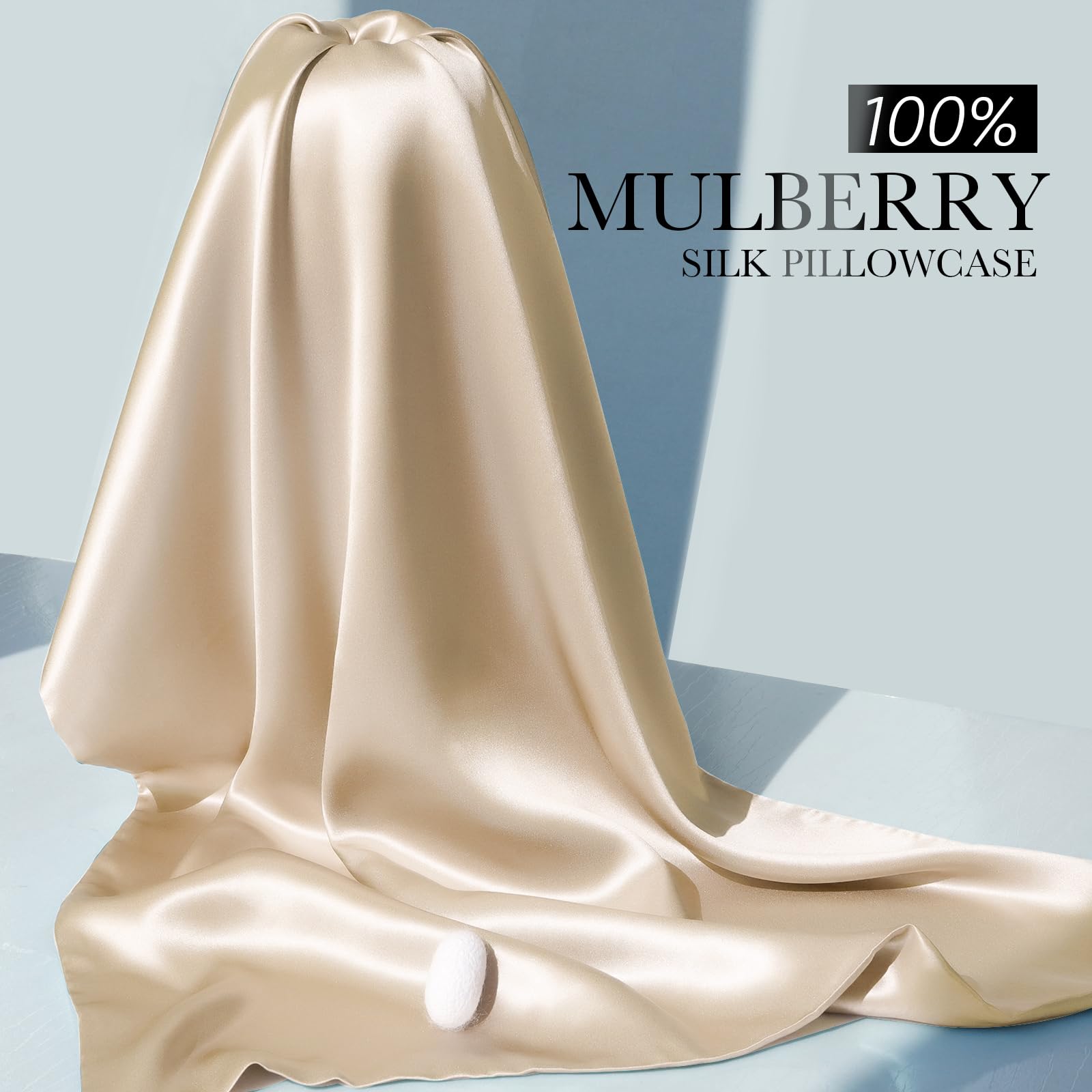 J JIMOO silk pillowcase regulates temperature for comfortable nights