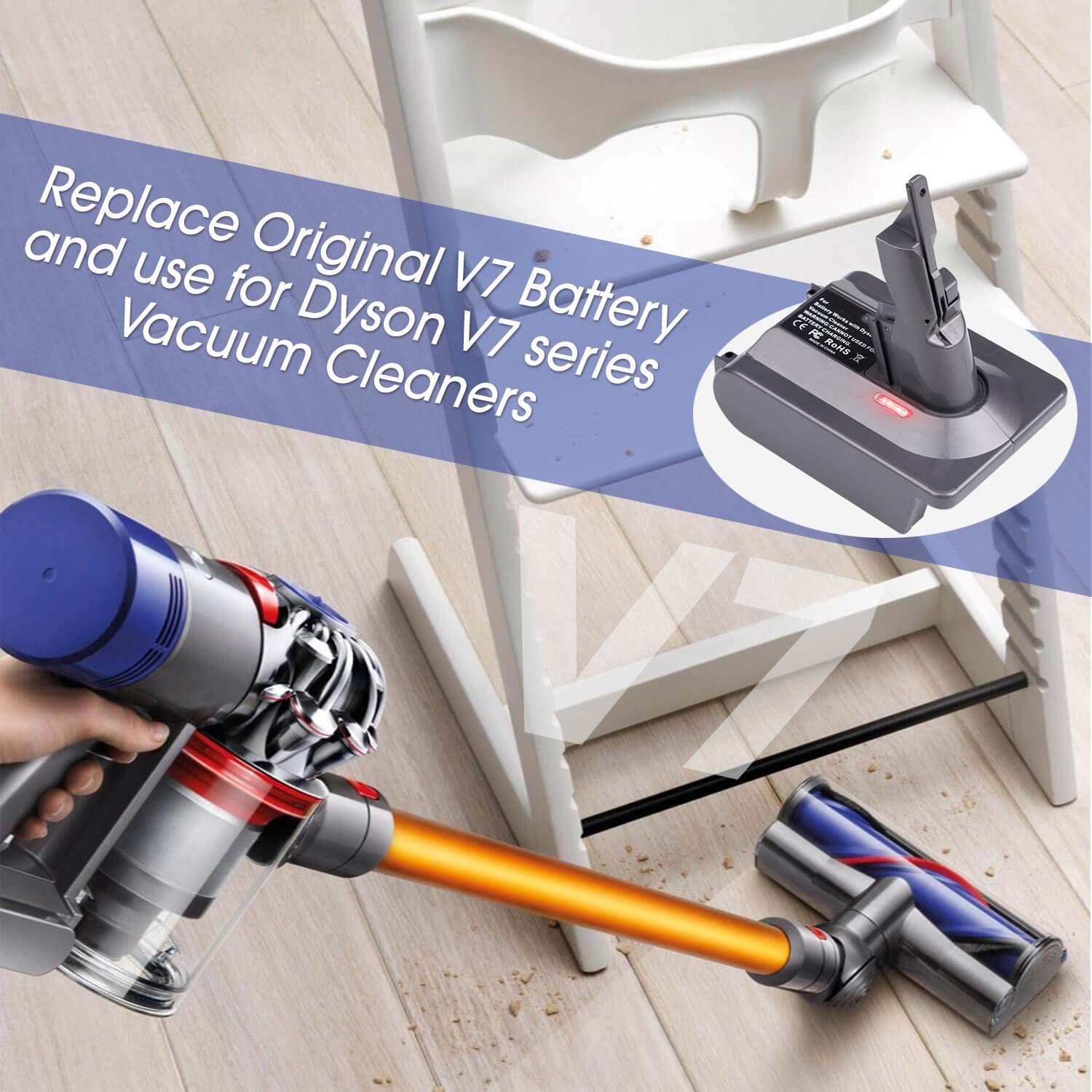 JJXNDO V7 adapter kit enables quick switch during cleaning tasks.