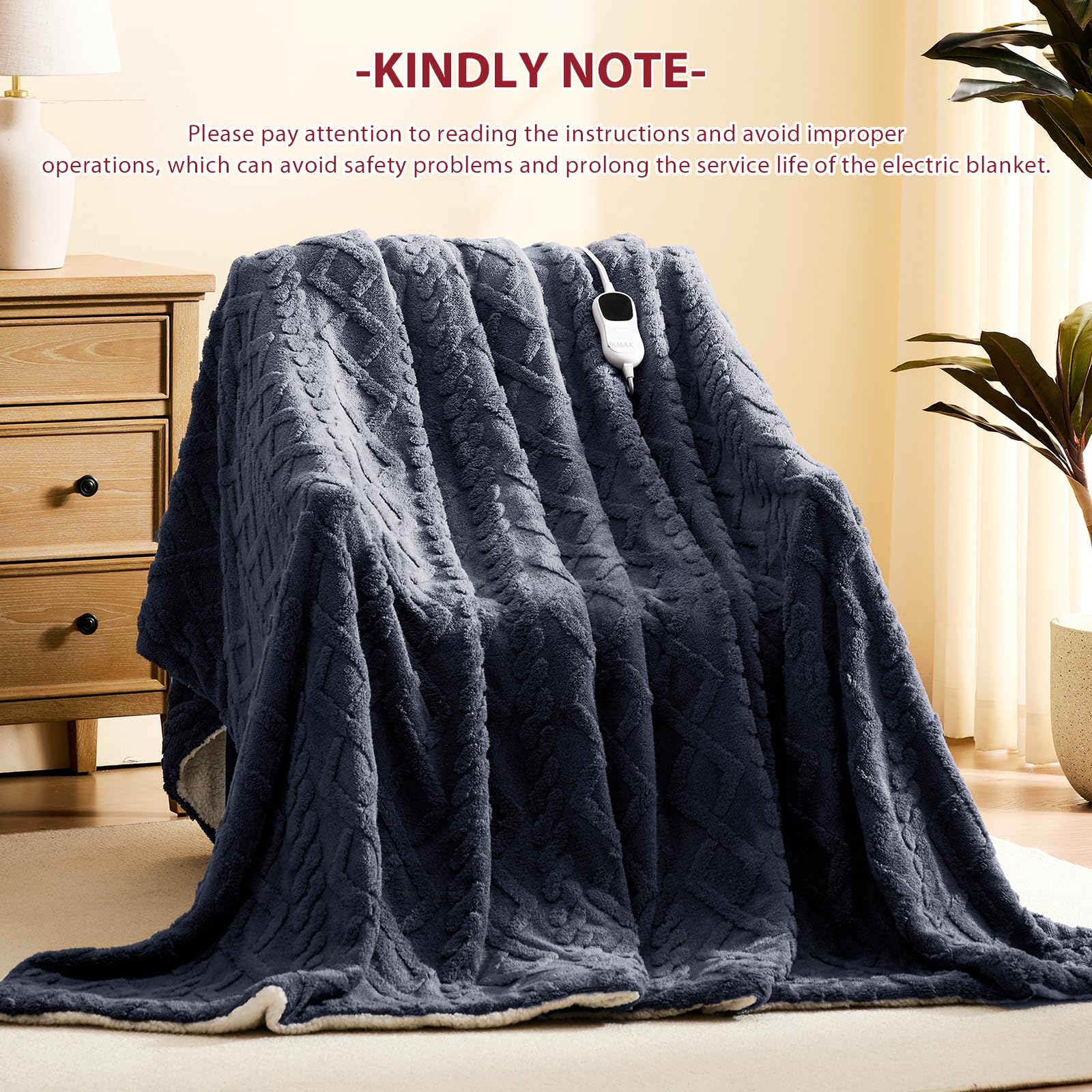 JKMAX detachable controller and washable blanket for easy care