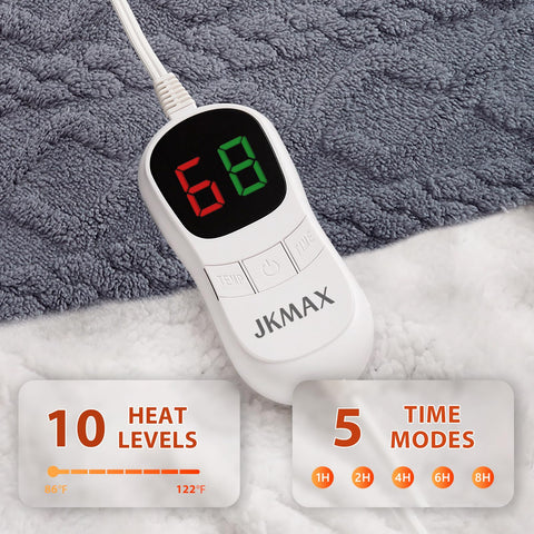 JKMAX timer settings demonstrating 1/2/4/6/8 hour auto shutoff