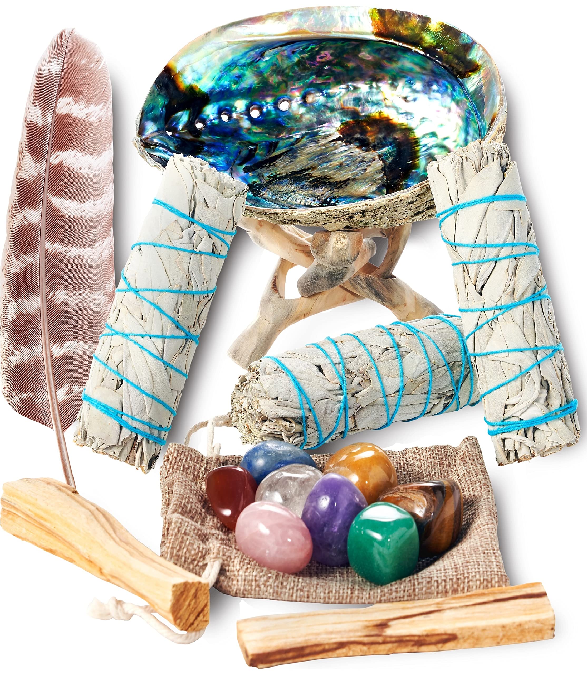 JL Local Sage Smudge Kit with three white sage bundles for cleansing rituals.
