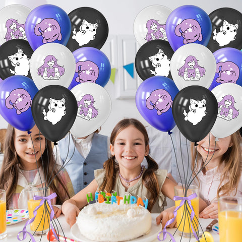 Jlemon cat game banner decorates the space with joyful birthday vibes