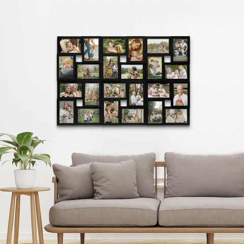 J.M.Deco gallery-style frame enhances photos and artwork on walls.