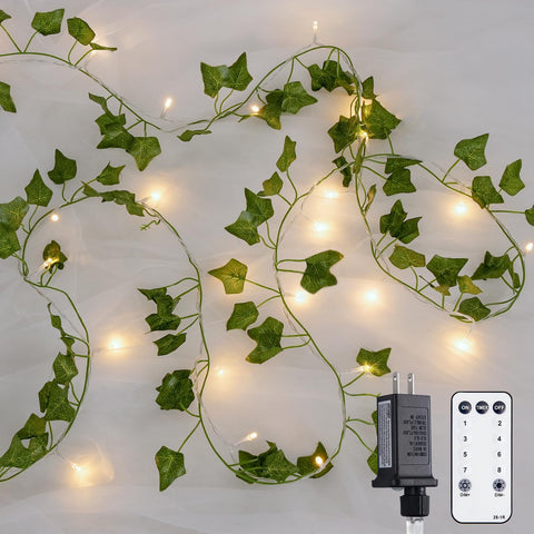JMEXSUSS 100 LED ivy vines with lights for elegant wall decor.