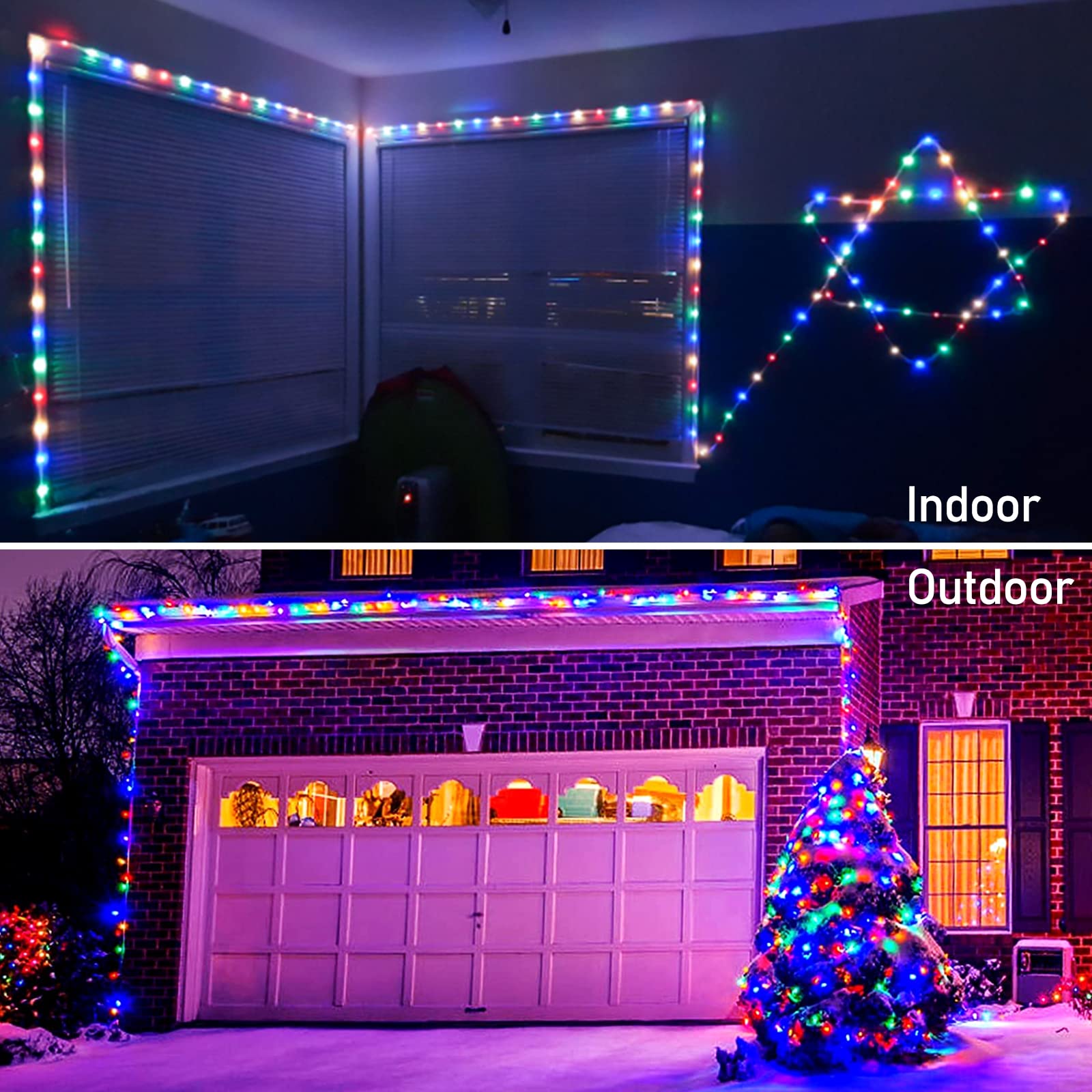 JMEXSUSS waterproof rope lights around a fence
