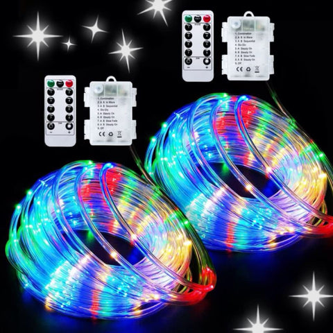 JMEXSUSS rope lights around a tree for warm outdoor ambiance