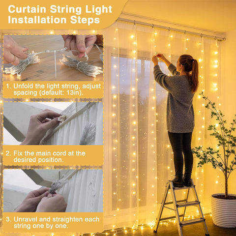 JMEXSUSS bedroom decor lights create a inviting focal wall.