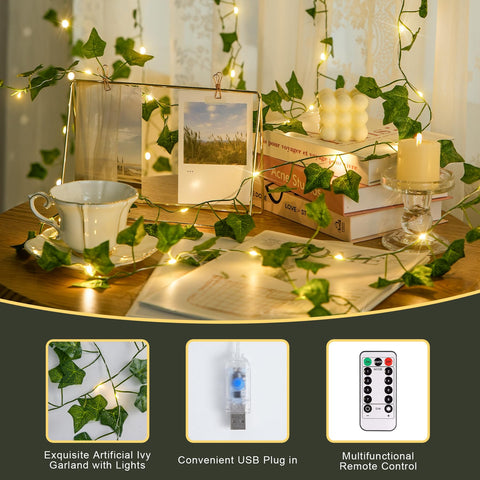 JMEXSUSS bedroom decor with vines creates a tranquil, nature-inspired backdrop.