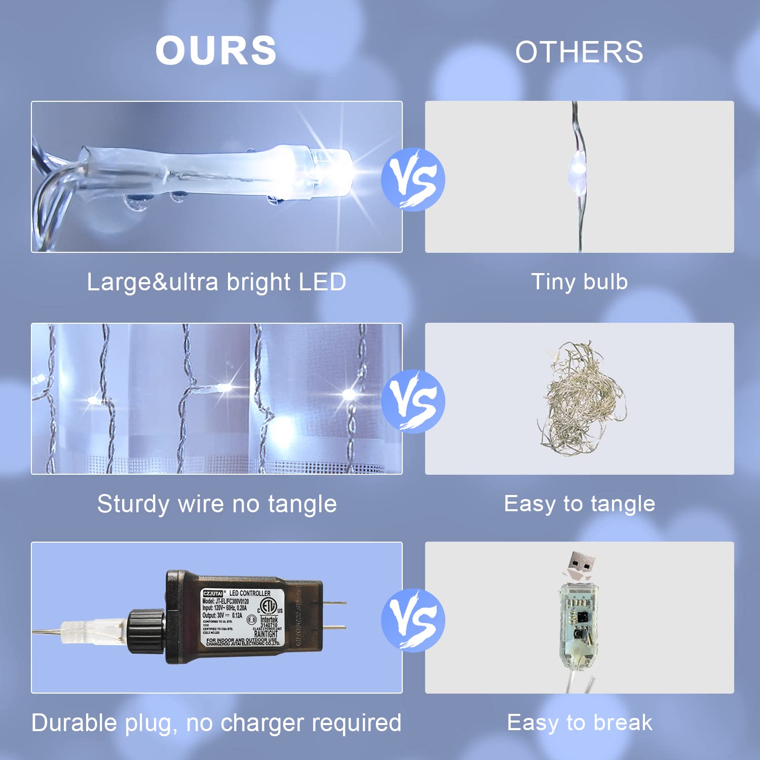 JMEXSUSS durable LEDs resist frost and oxidation for lasting glow.
