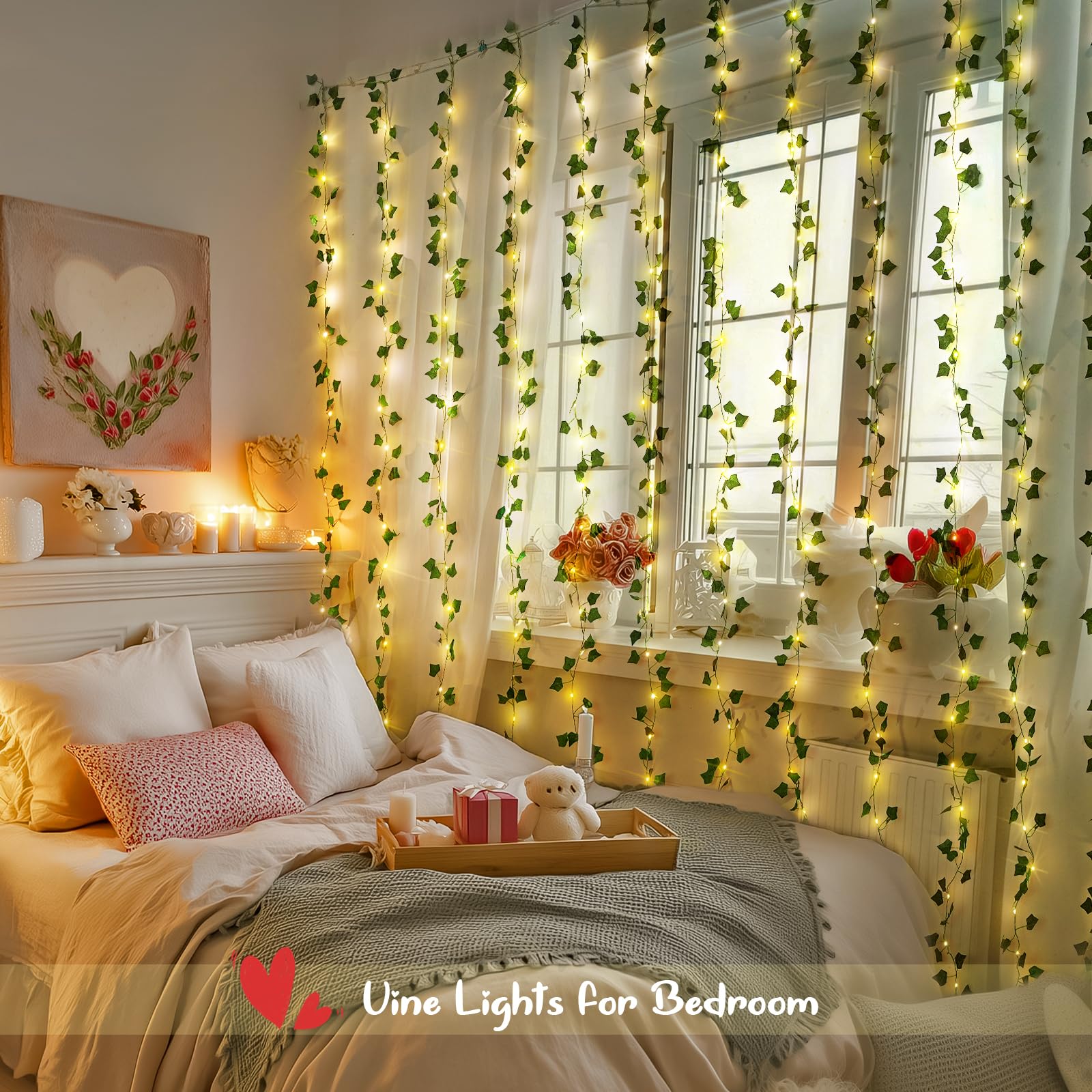 JMEXSUSS dorm room decoration transforms blank walls into cozy green accents.