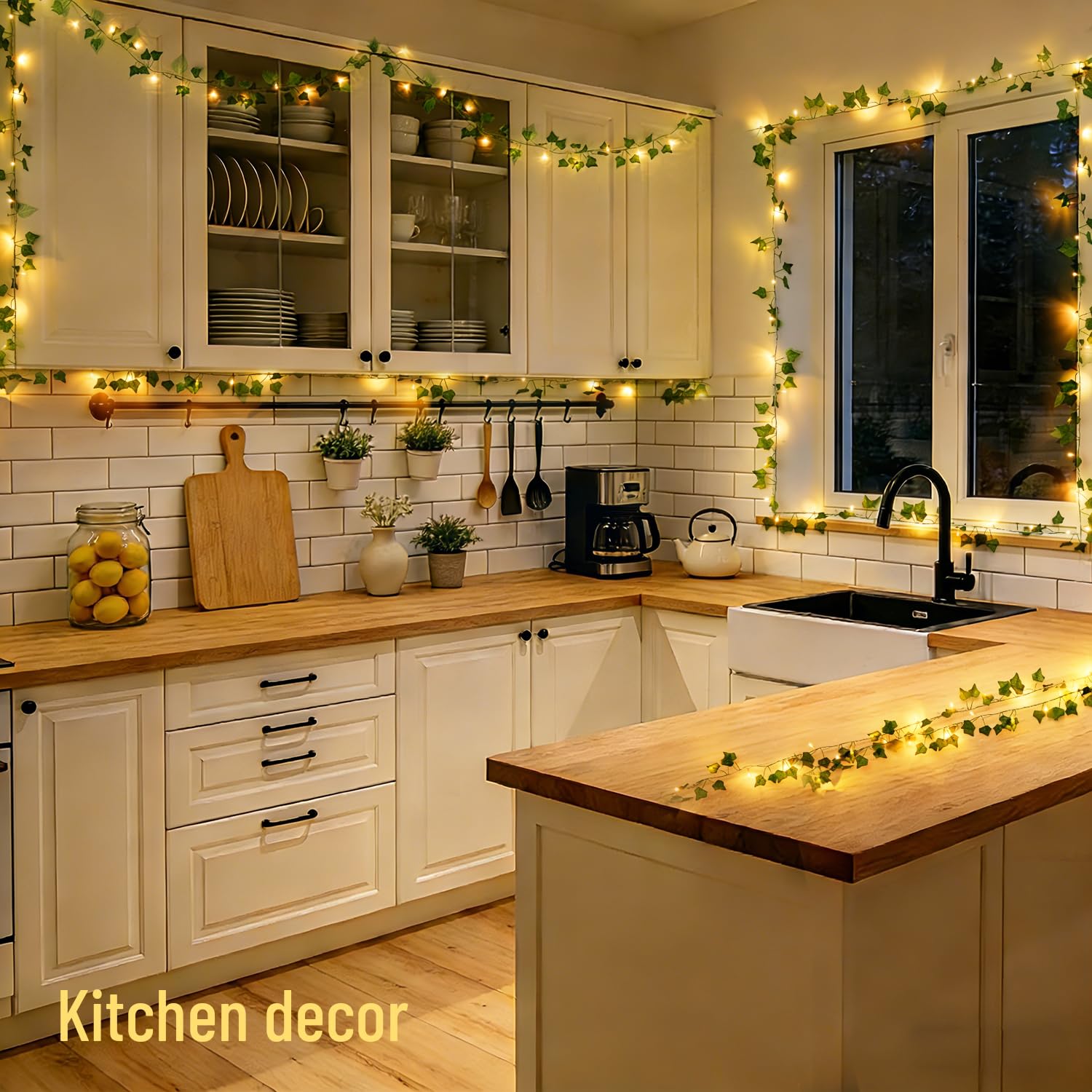 JMEXSUSS IP44 waterproof vine lights suitable for indoor or sheltered outdoor use.