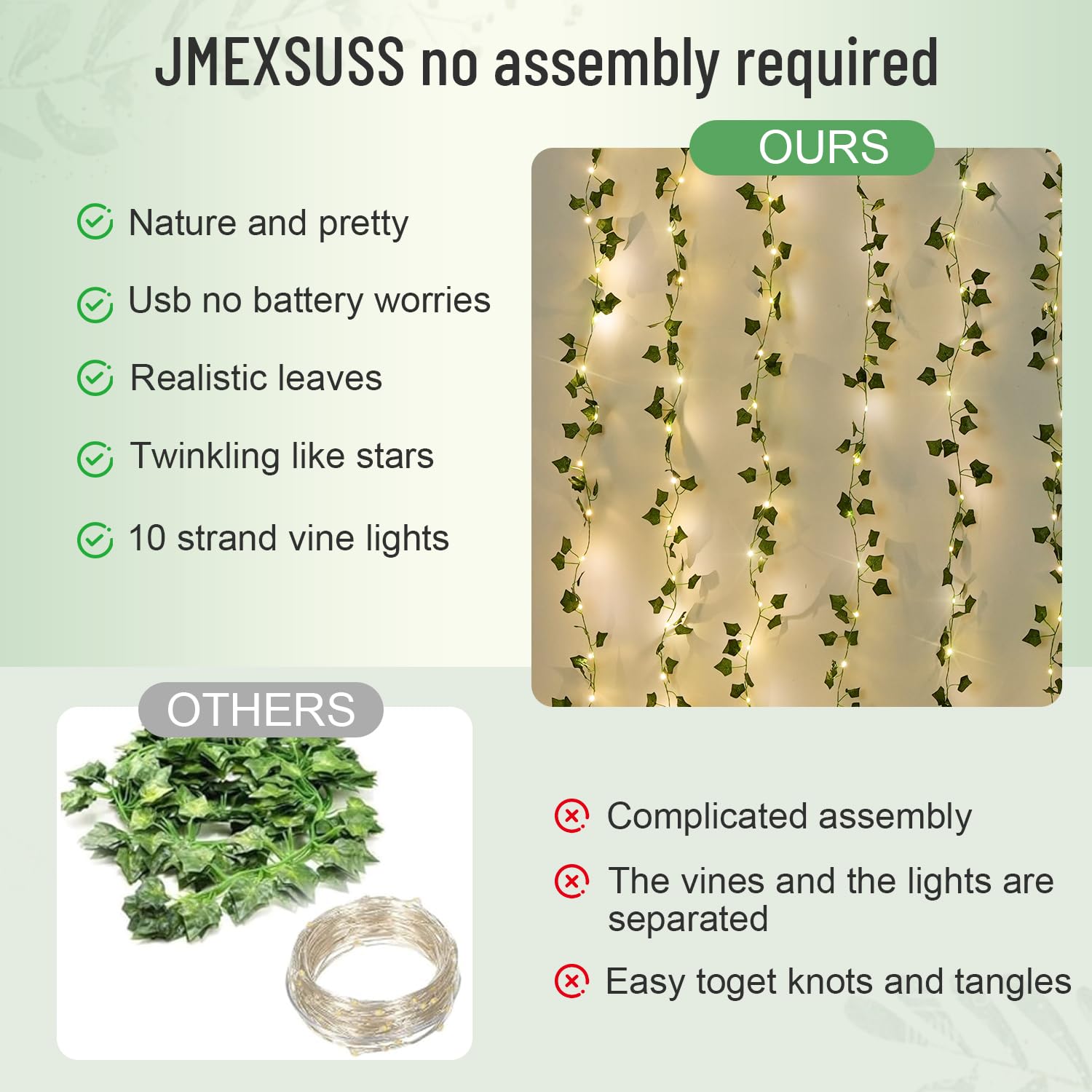 JMEXSUSS USB-powered design keeps cords tidy and installation quick.