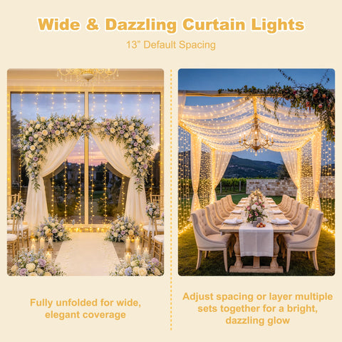 JMEXSUSS wedding backdrop illumination enhances venue aesthetics.