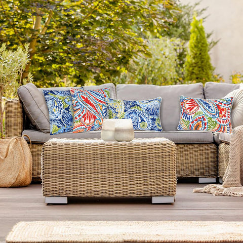JMGBird outdoor pillow on patio setup for stylish seating