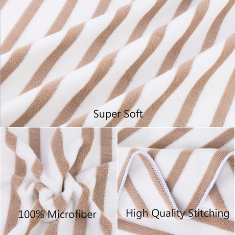 JML Cabana Stripe towel with hanging loop for airflow and odor control.