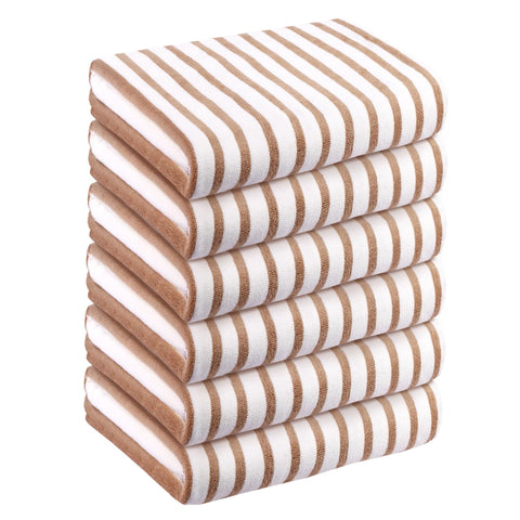 JML Cabana Stripe towel by the pool for versatile poolside use.