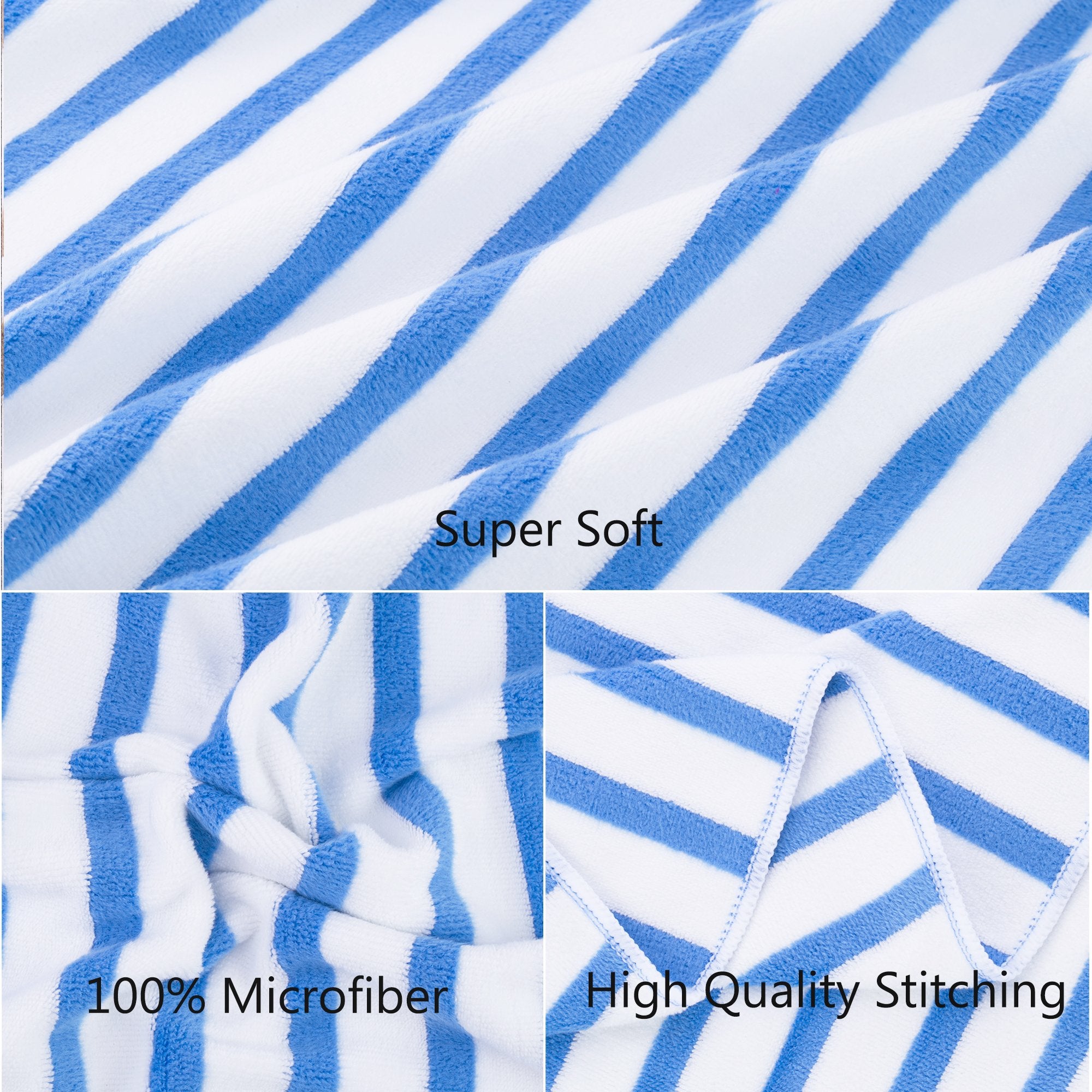 Durable hemmed stitching on JML microfiber towel for long-lasting use