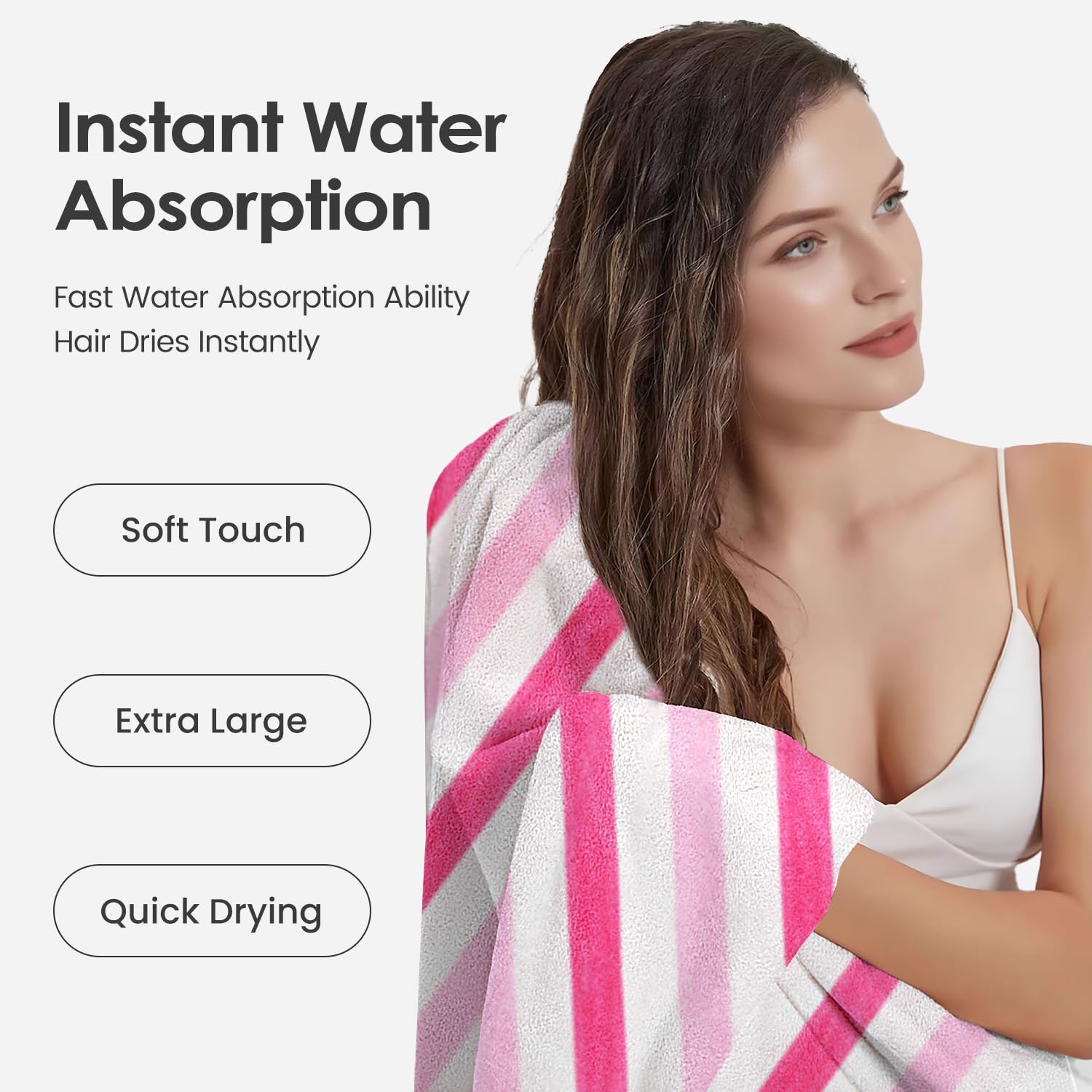 JML towel size 30x60 demonstrates large coverage for bathroom or spa
