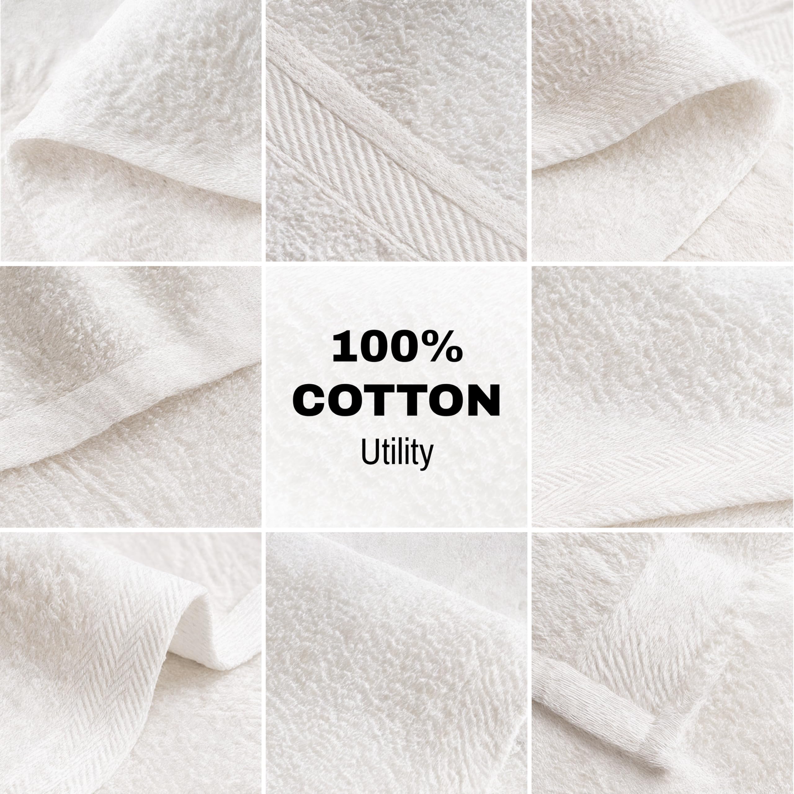 JMR White Bath Towels hotel-use setup in guest room