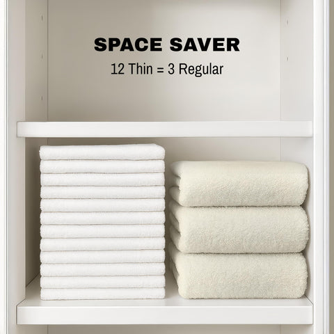 JMR White Bath Towels quick-dry close-up showing lightweight weave