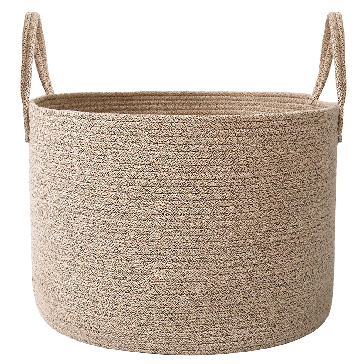 JMvicyroam 65L blanket basket folded for storage, easy to reshape.
