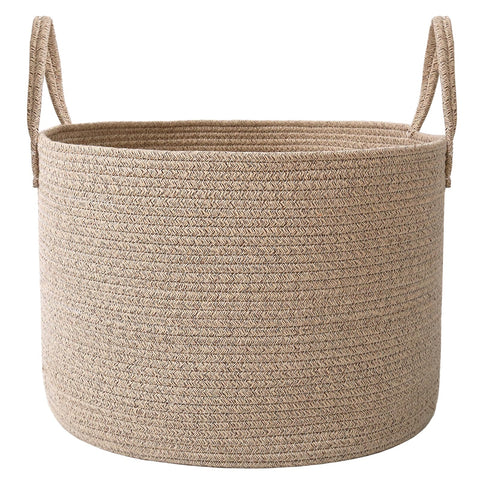 JMvicyroam 65L blanket basket folded for storage, easy to reshape.