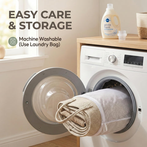 JMvicyroam 65L machine washable basket for quick cleaning.