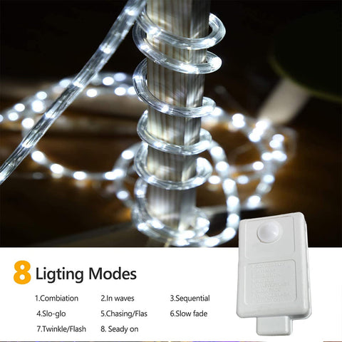 Jnaurb rope light with eight modes for mood lighting
