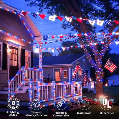 Jnaurb connectable rope lights with eight modes for ambiance.