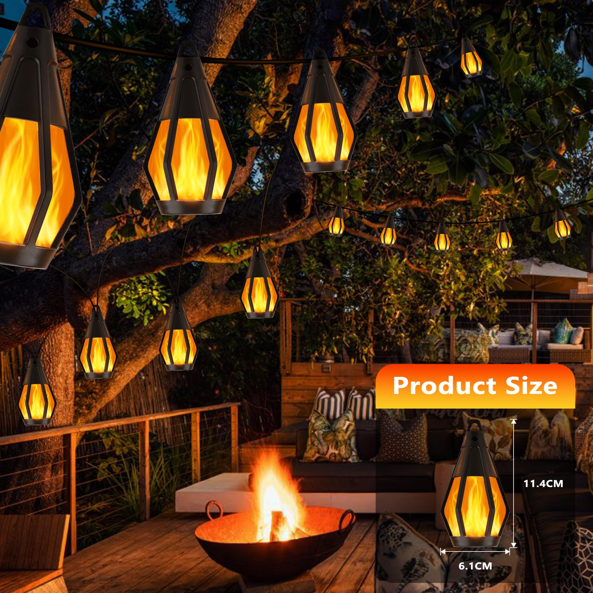 Realistic flicker design from Jnaurb creates warm ambience.