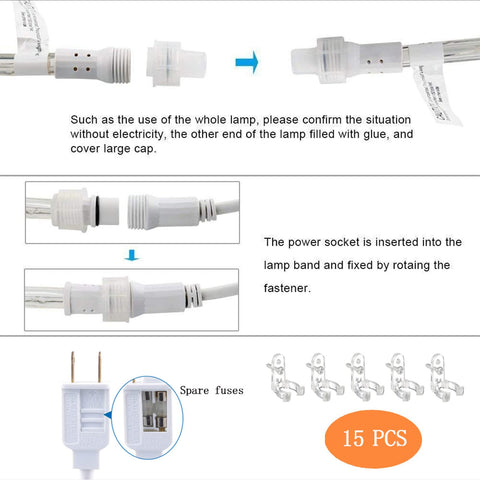 Rope light with timer and memory function for easy use