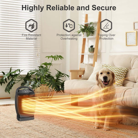 JNDRO oscillates up to 70 degrees for even coverage.