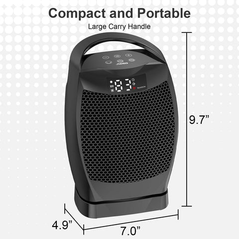 JNDRO heater operates quietly, suitable for work or sleep.